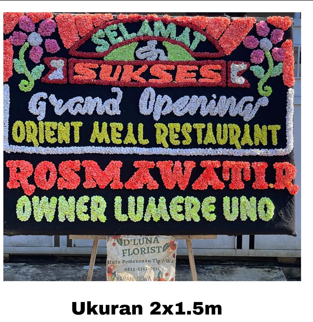 Karangan Bunga Ukuran 2 x 1.5 Meter