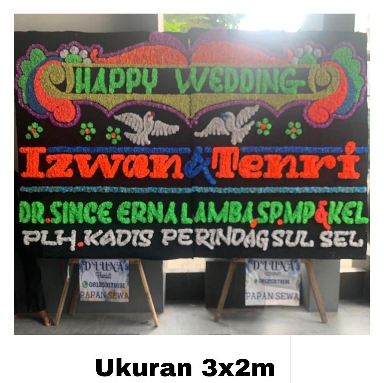 Karangan Bunga Ukuran 4 x 2 Meter